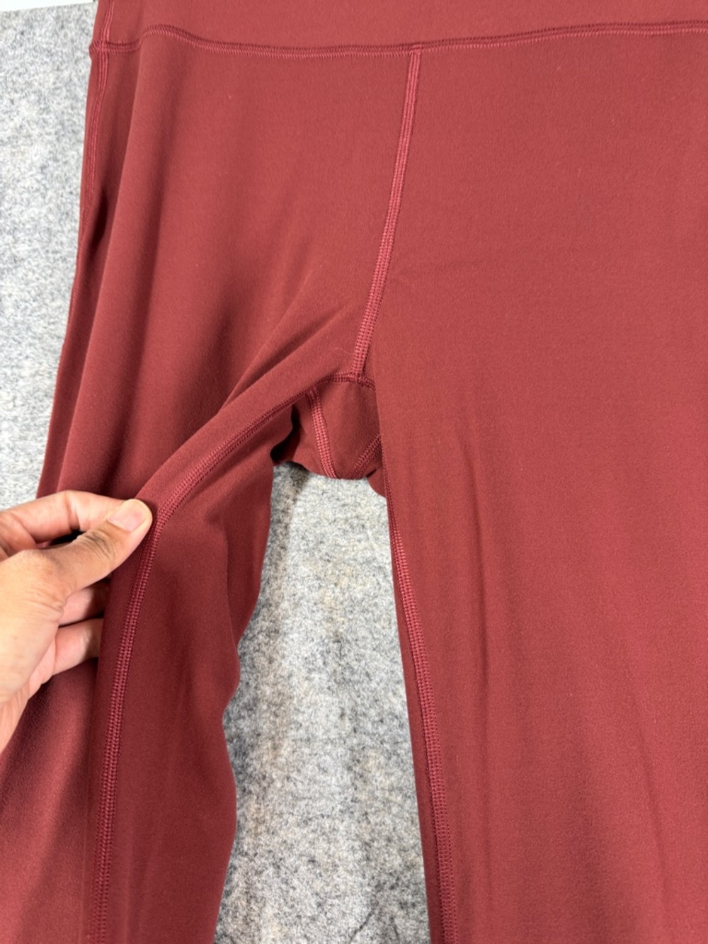 Lululemon Groove Super High Rise Flared Leg Pants Burgundy Size 8 Yoga Pants Gym - Picture 6 of 14